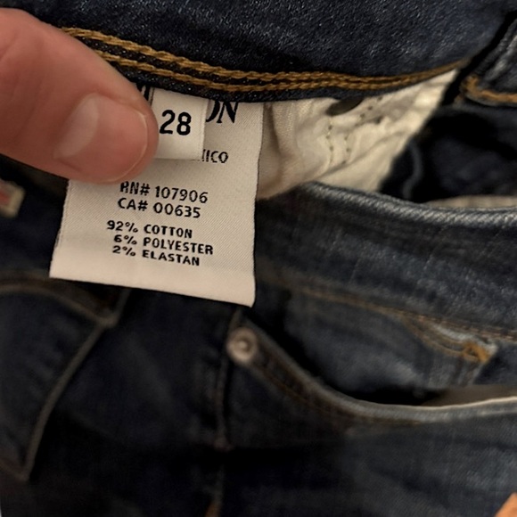 HUDSON JEANS Ginny Straight w/ Cuff Point Break Color Size 28/ US 6 - Picture 7 of 12